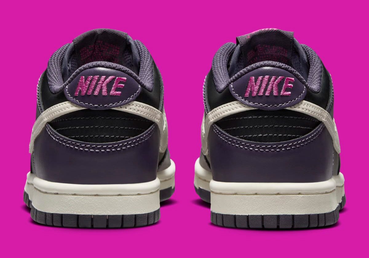 Nike Dunk Low Gs Black Pale Ivory Dark Raisin Sail Fb9109 003 4