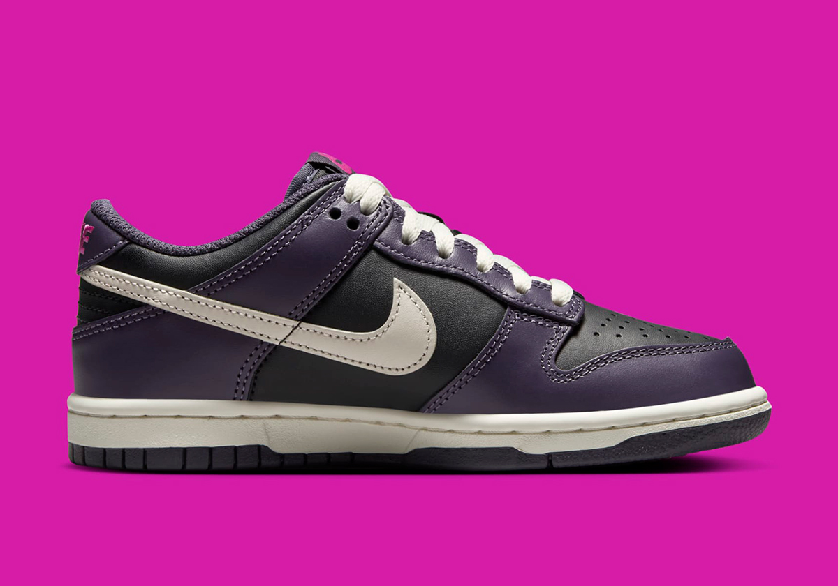 Nike Dunk Low Gs Black Pale Ivory Dark Raisin Sail Fb9109 003 7