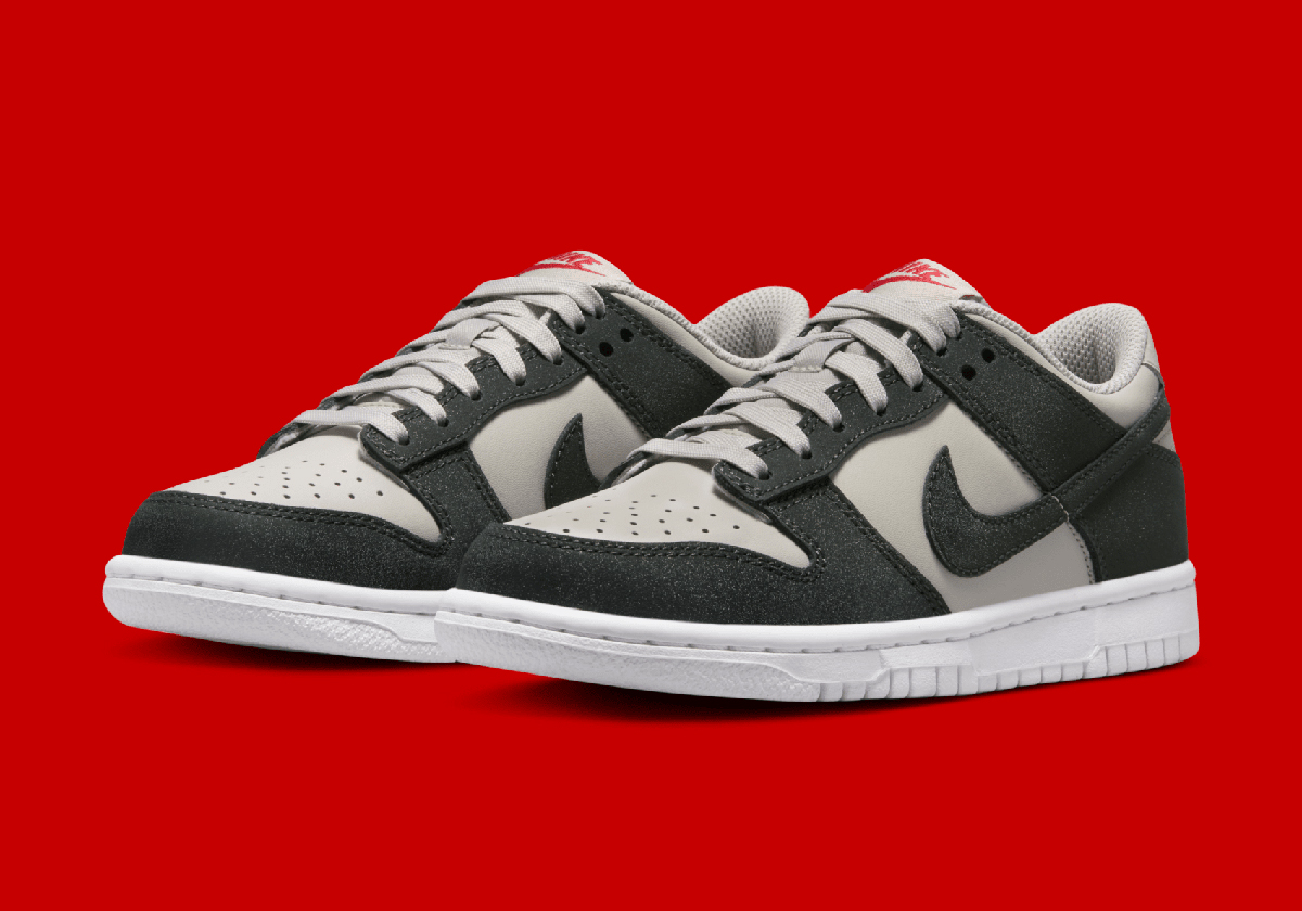 Nike Dunk Low Gs Light Iron Ore Anthracite White Gym Red Fz1000 001 2