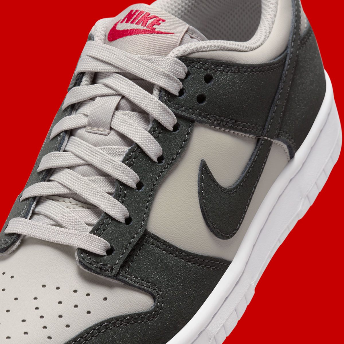 Nike Dunk Low Gs Light Iron Ore Anthracite White Gym Red Fz1000 001 5