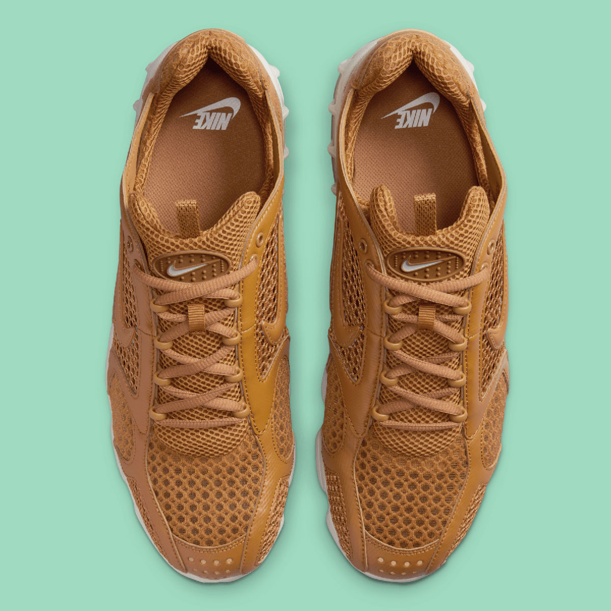 Nike Zoom Spiridon Caged 2 Wheat Sail Gum Light Brown Clear Hq3552 799 6