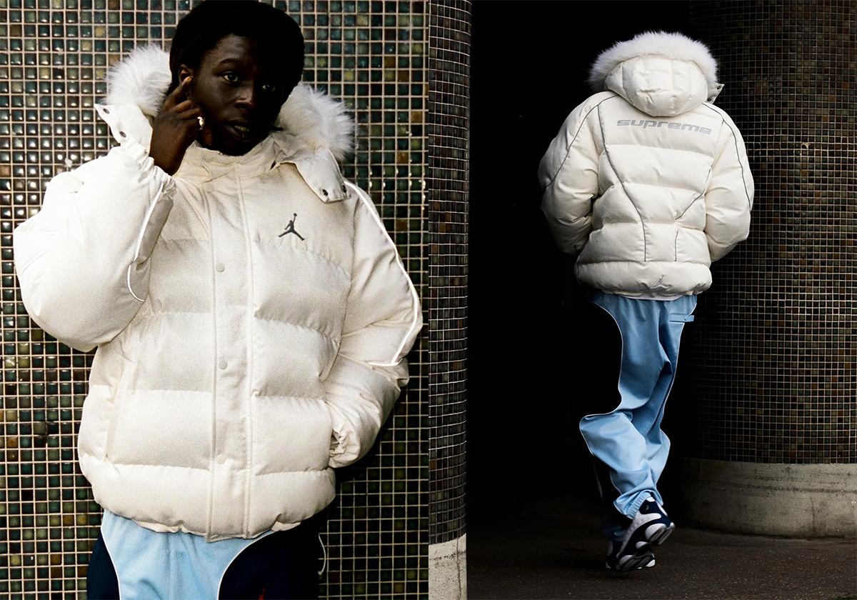 Supreme Jordan Puffer Jacket White 1