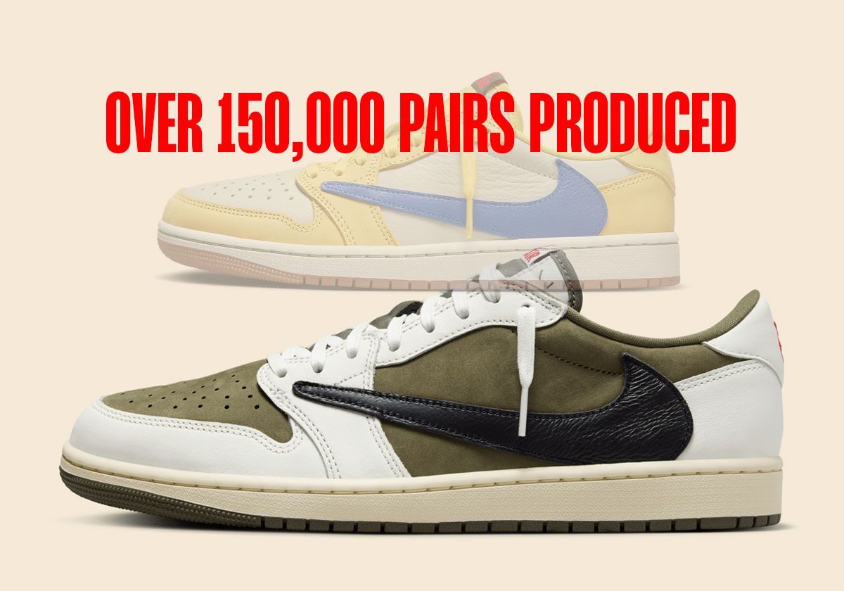 "Medium Olive" Surpasses "Elkins" As The Most Common Travis Scott Air Jordan 1 Low To Date