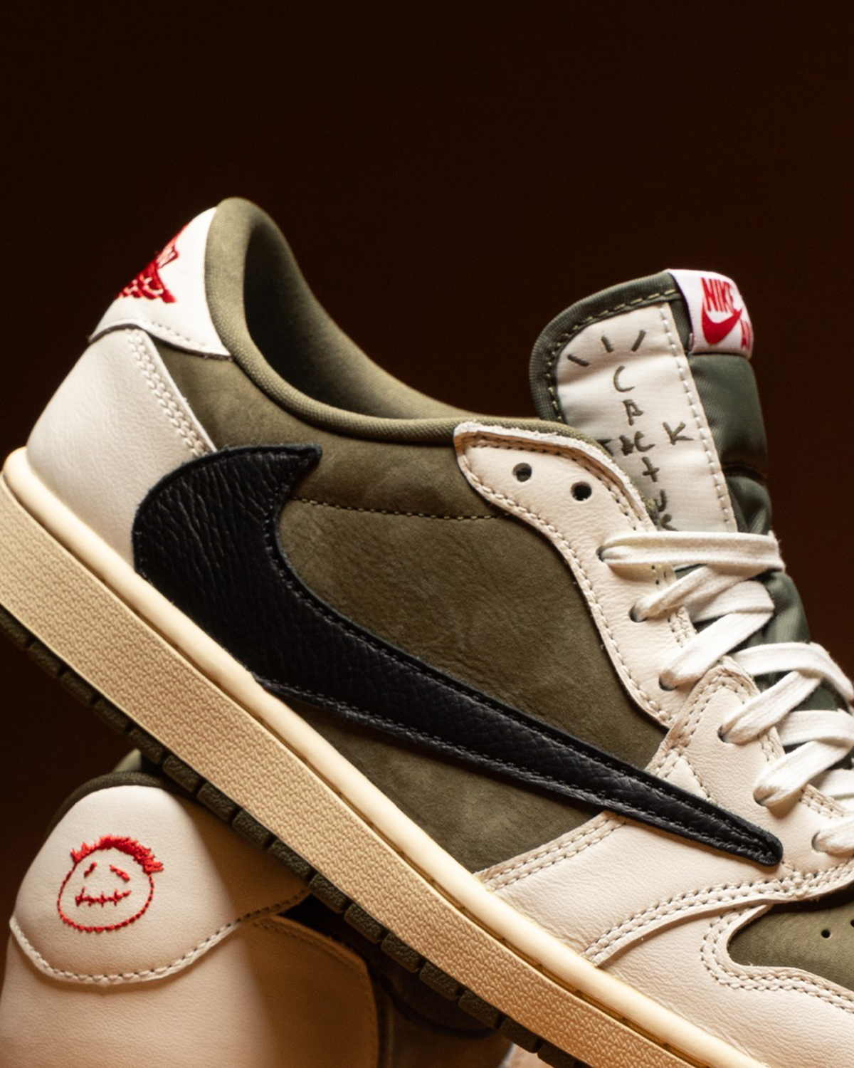 Travis Scott Medium Olive Jordans 1