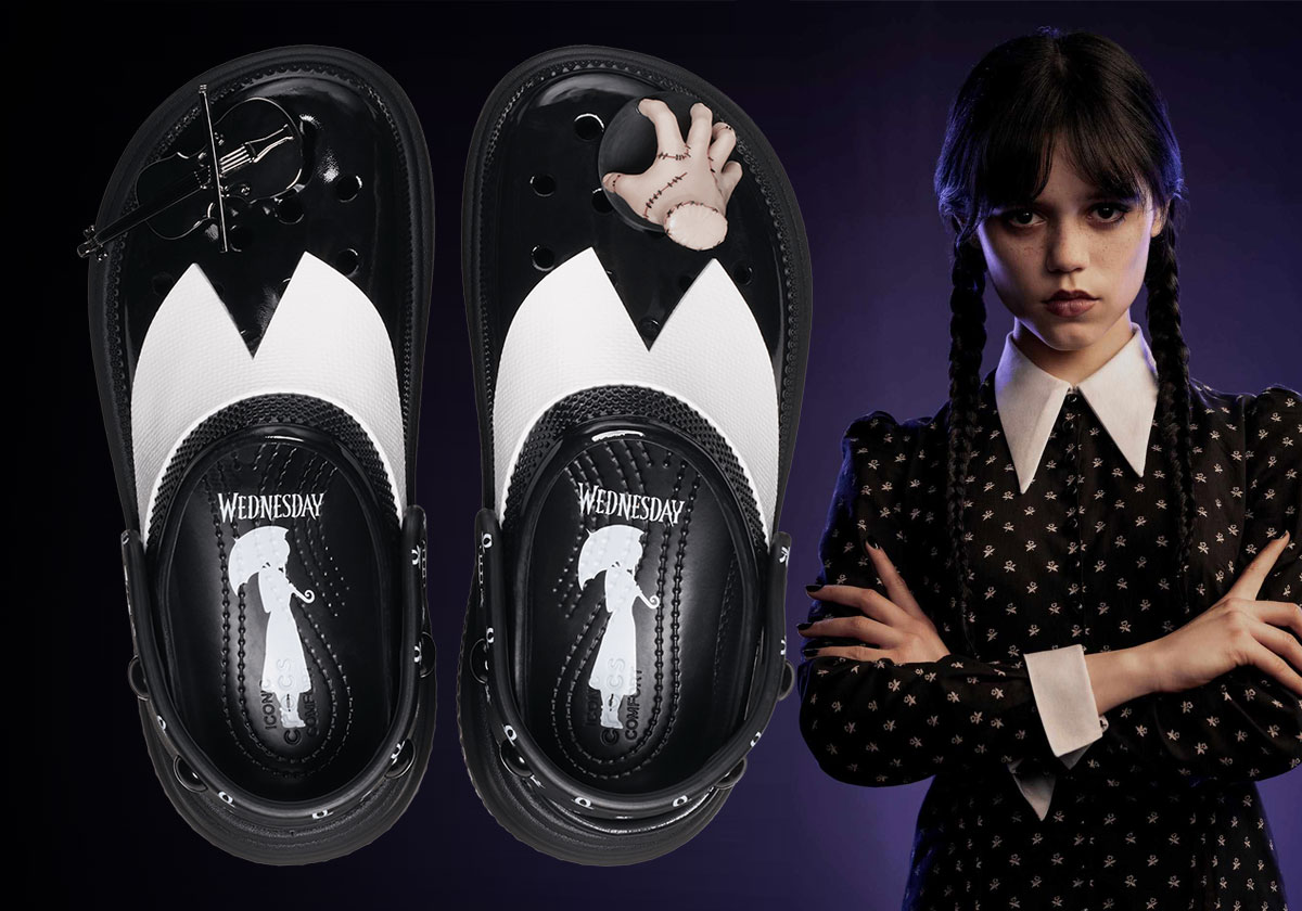 Wednesday Addams Family Crocs Stomp Clog 210214 001 2