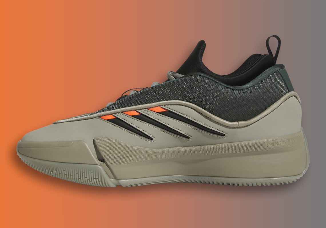 NEW adidas Dame 9 Basketball Shoes Men\'s JI1939 Silver Pebble/Legend Ivy/Orange adidas | Shoes | Adidas Dame 9 Basketball Shoes Mens 3  main image 3