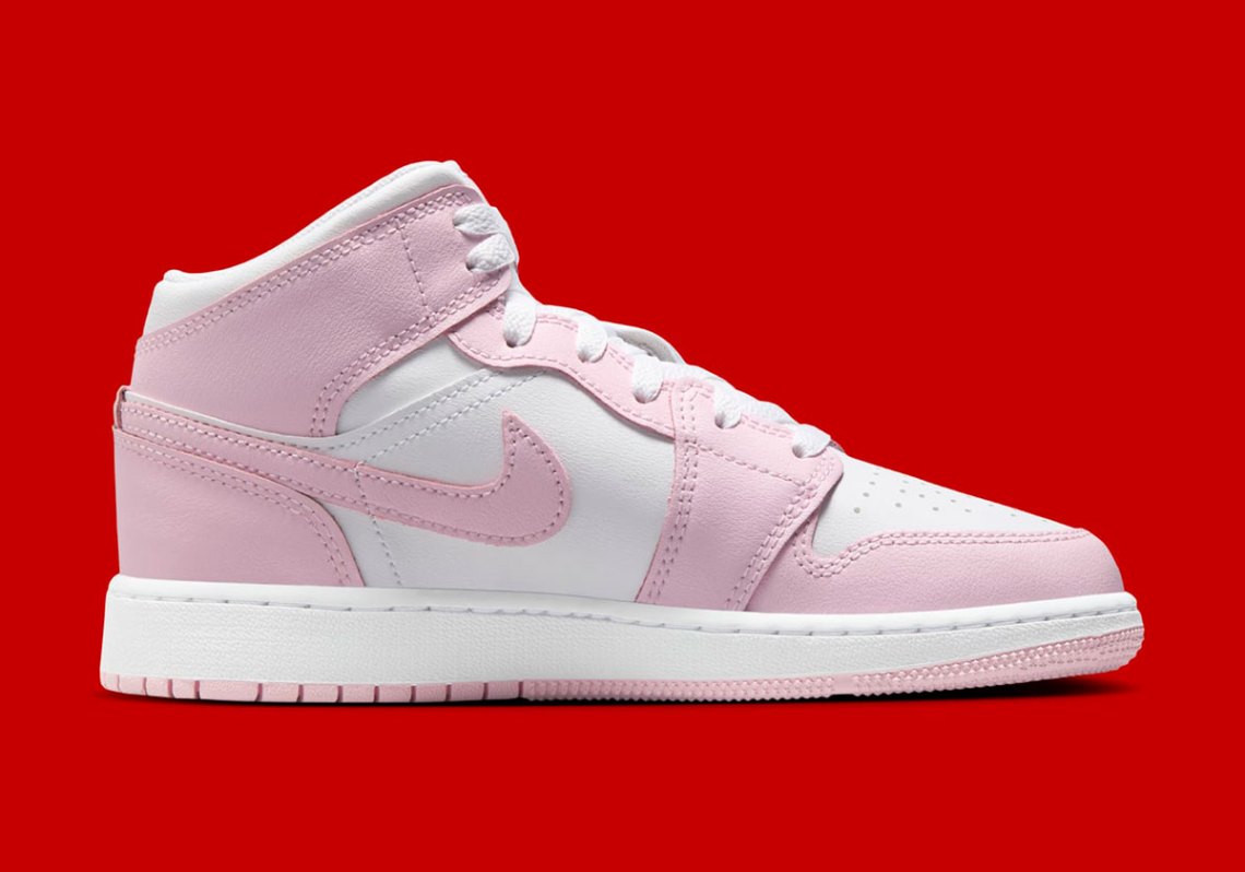 Air Jordan 1 Mid Gs Pink White Red Dq8423 608 3
