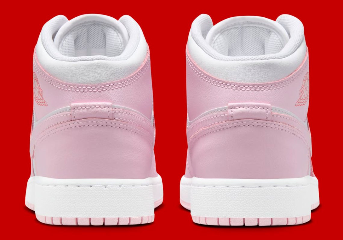 Air Jordan 1 Mid Gs Pink White Red Dq8423 608 6