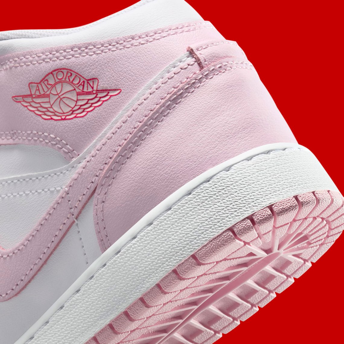 Air Jordan 1 Mid Gs Pink White Red Dq8423 608 7