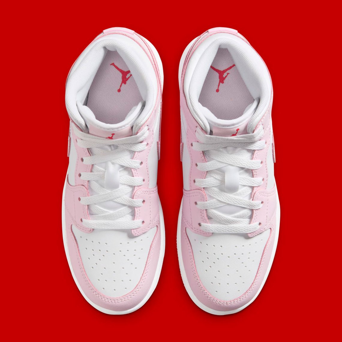 Air Jordan 1 Mid Gs Pink White Red Dq8423 608 8
