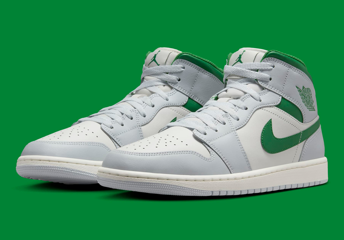 “Lucky Green” Accents The Air Jordan 1 Mid