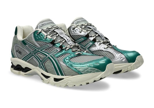 The ASICS GEL-Nimbus 10.1 Surfaces In Green Metallics