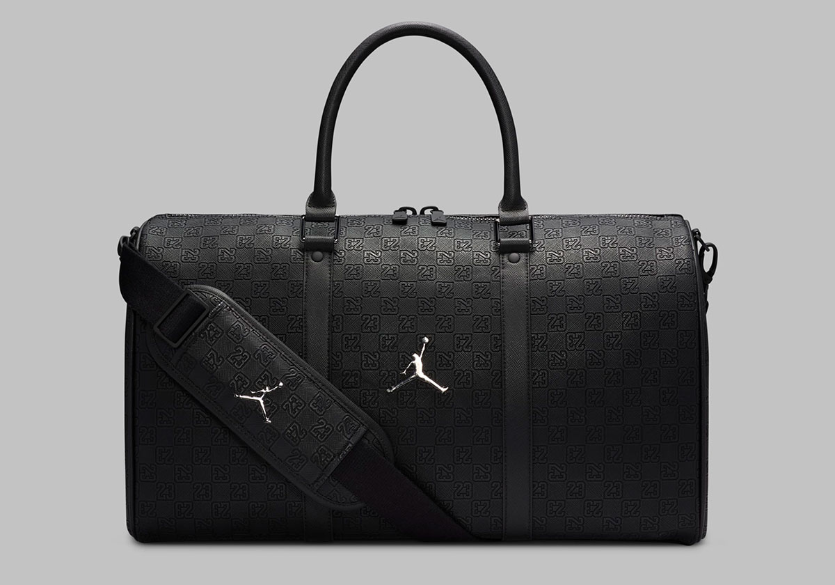 jordan cemment Monogram Duffel Bag Black Metallic Silver Hv2856 010 3