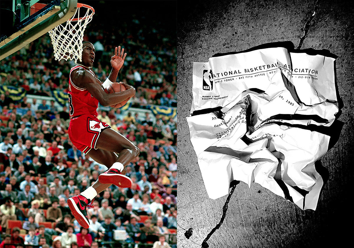 Michael jordan banned shoes deals