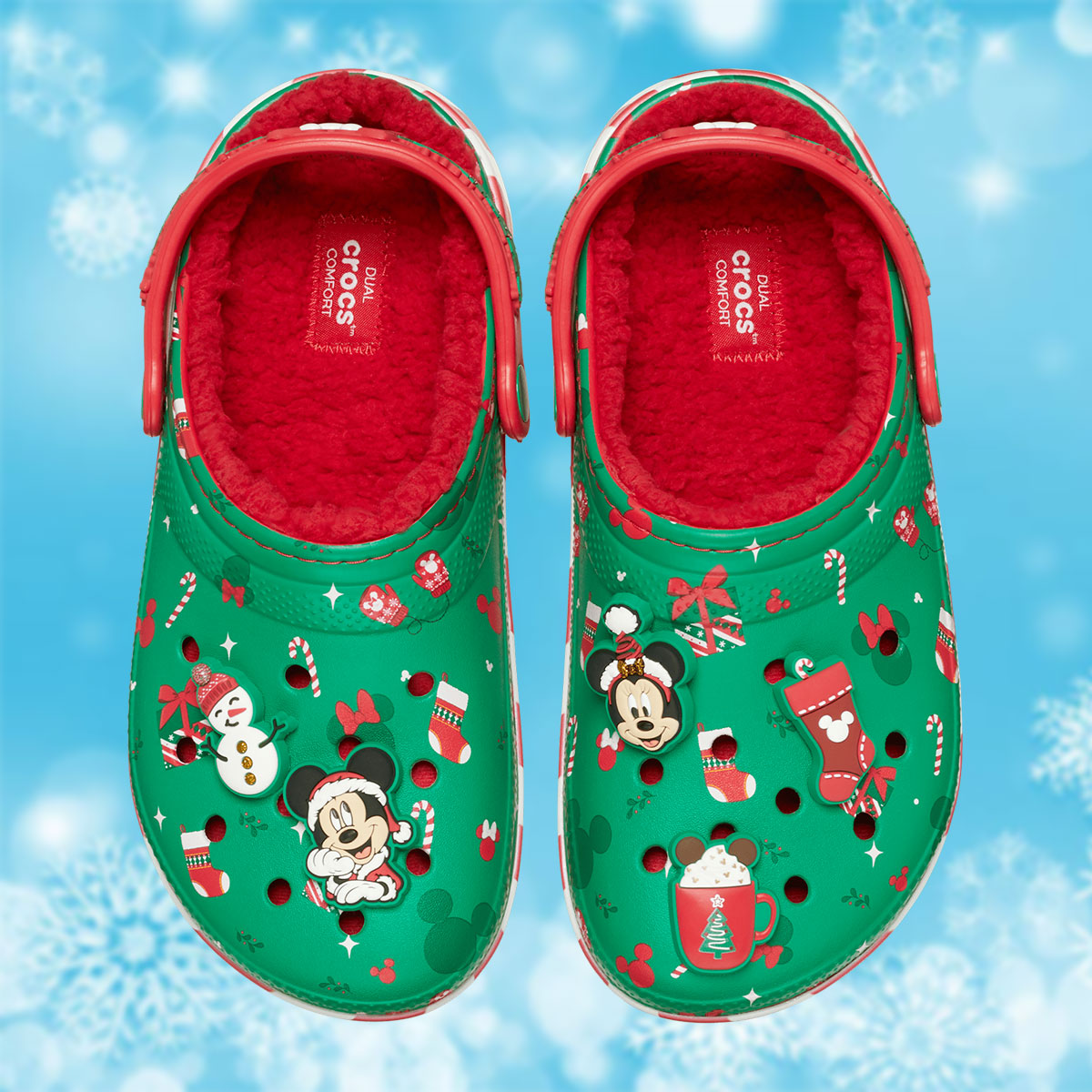 Mickey Mouse Christmas Crocs Classic Clog Lined 210813 90h 4