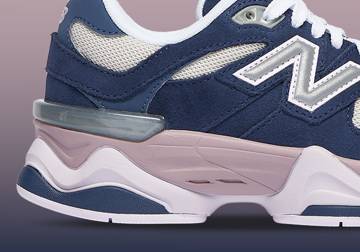 This Kids' New Balance 9060 Blends Together Navy & "Ice Wine"