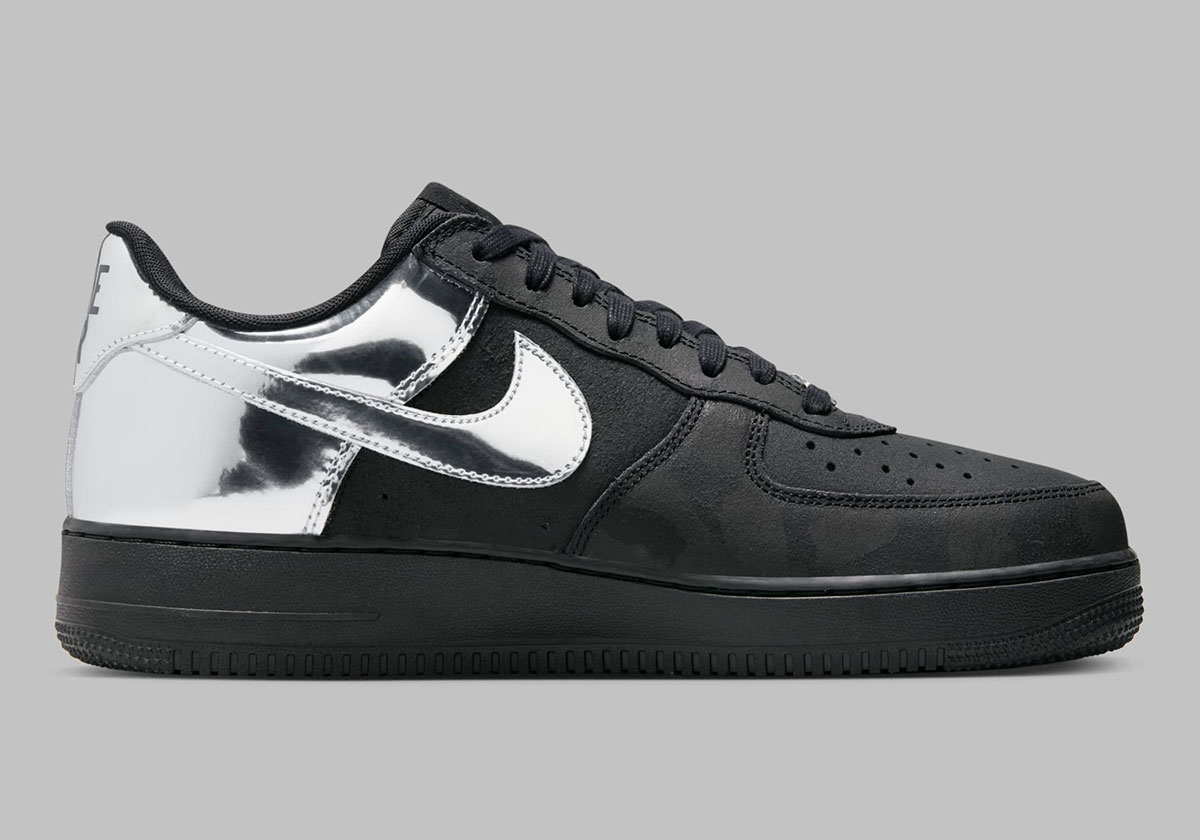 Nike Air Force 1 Low Black Metallic Silver Hf2885 001 3