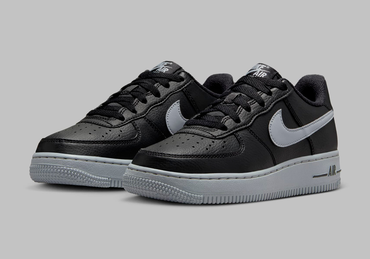 Nike Air Force 1 Low Gs Black Wolf Grey Hq3807 001 1