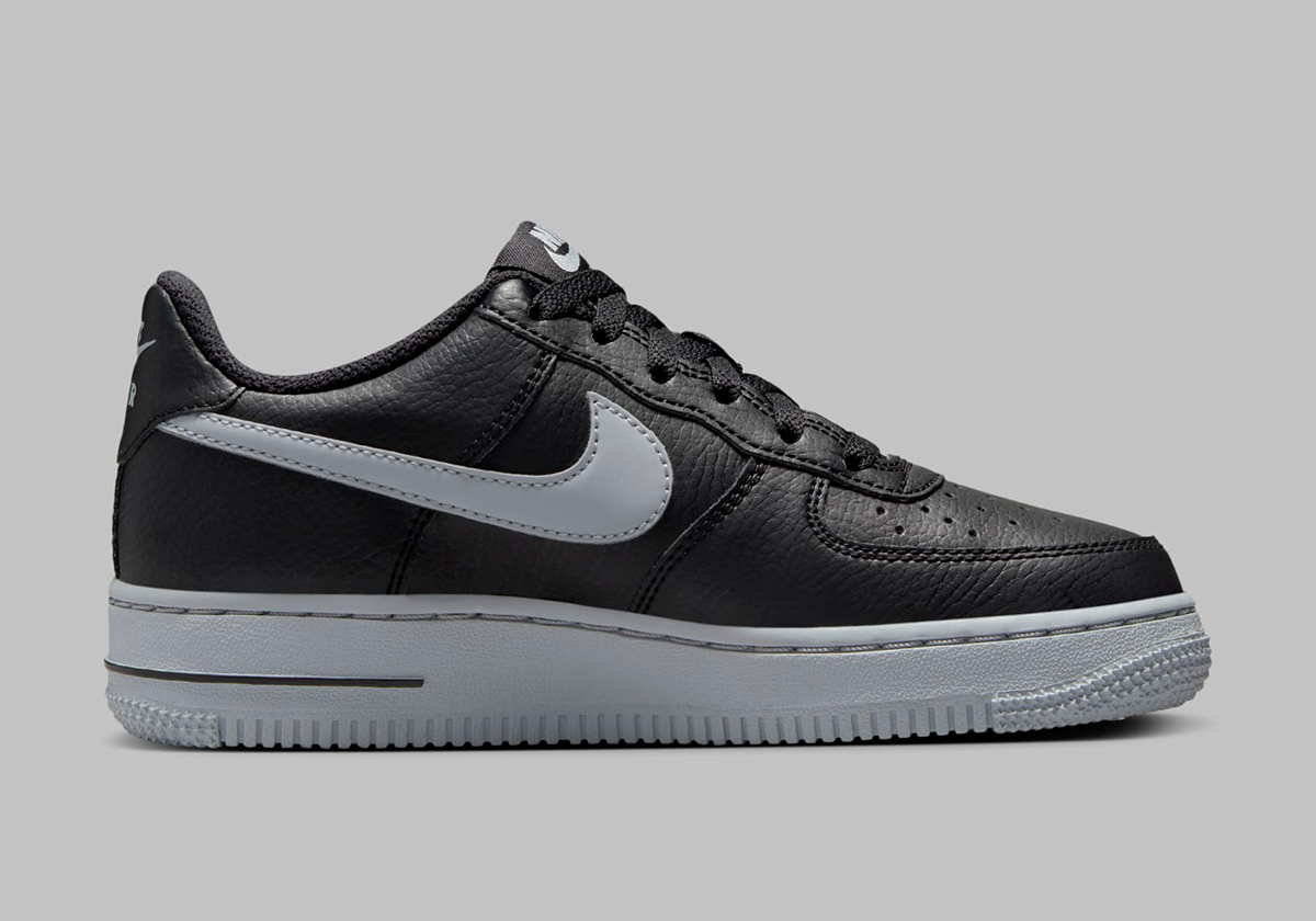 Nike Air Force 1 Low Gs Black Wolf Grey Hq3807 001 4