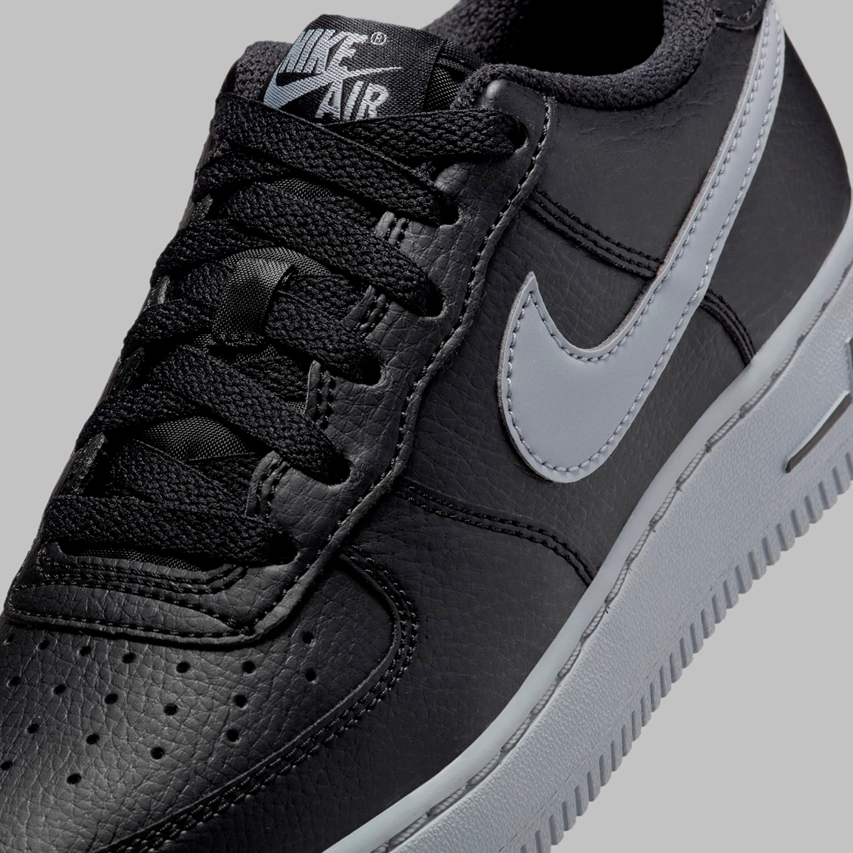 Nike Air Force 1 Low Gs Black Wolf Grey Hq3807 001 6