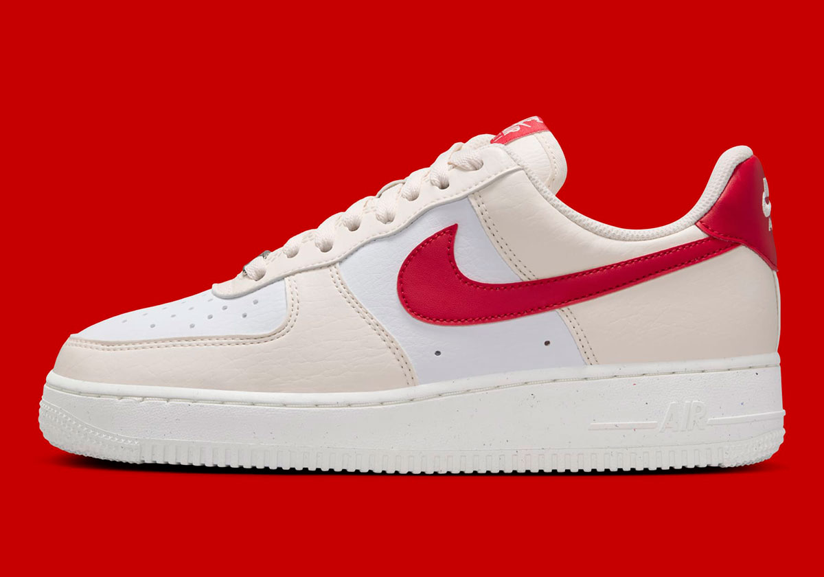 Nike Air Force 1 Low Pale Ivory Sail University Red Dc9486 109 2