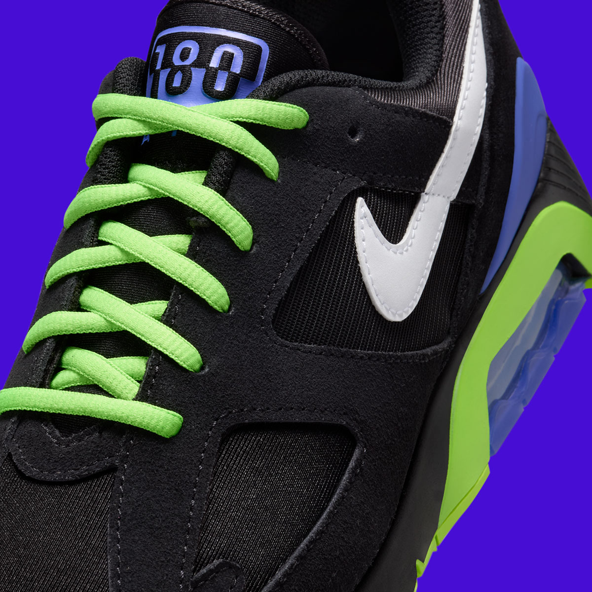 Nike Air Max 180 Black White Action Green Fz3058 001 4