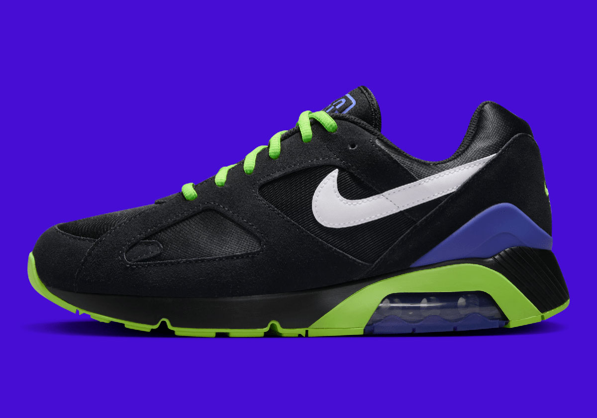 Nike Air Max 180 Black White Action Green Fz3058 001 8