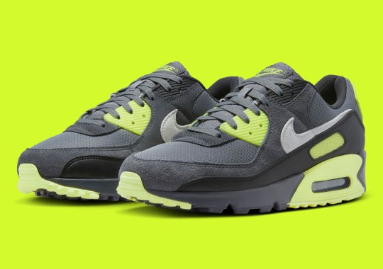 nike air max 90 black grey hot lime 1