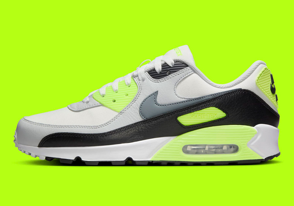 Nike schuhe herren air max 90 black white turbo green best sale