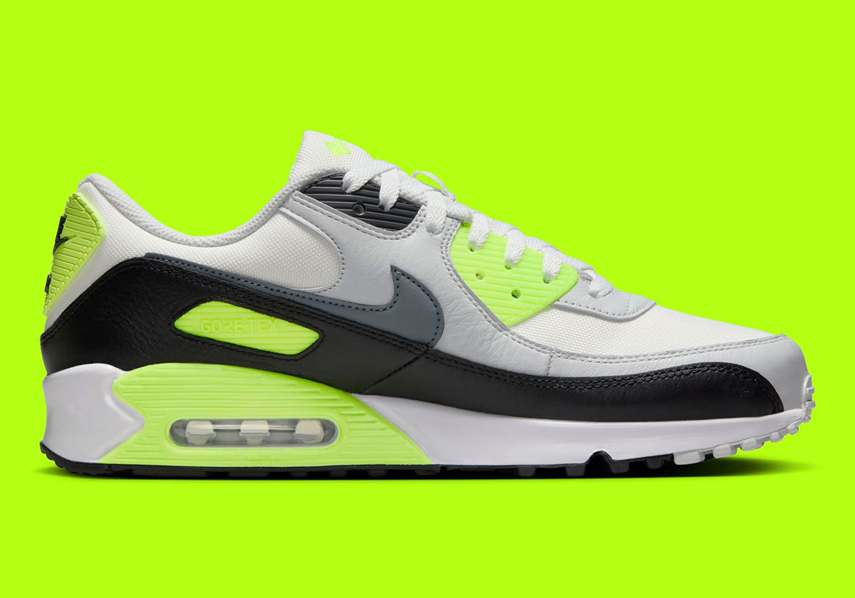 Nike Air Max 90 Gore Tex Summit White Cool Grey Volt Black Fd5810 102 8