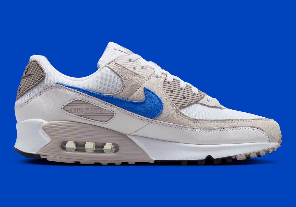 Nike Air Max 90 White Racer Blue College Grey Summit White Vast Grey Black Dm0029 110 1