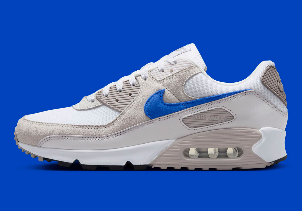 Nike Air Max 90 White Racer Blue College Grey Summit White Vast Grey Black Dm0029 110 6