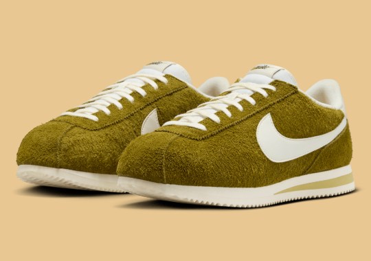 The Nike Cortez Grows A Hairy Suede "Pacific Moss" Colorway