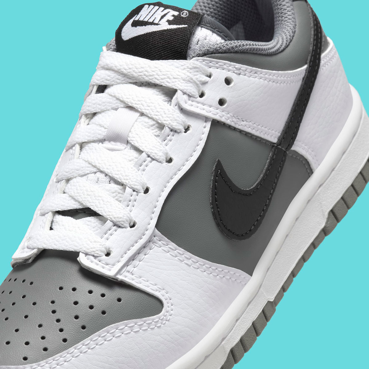 Nike Dunk Low Gs Smoke Grey White Black Hj9202 100 2