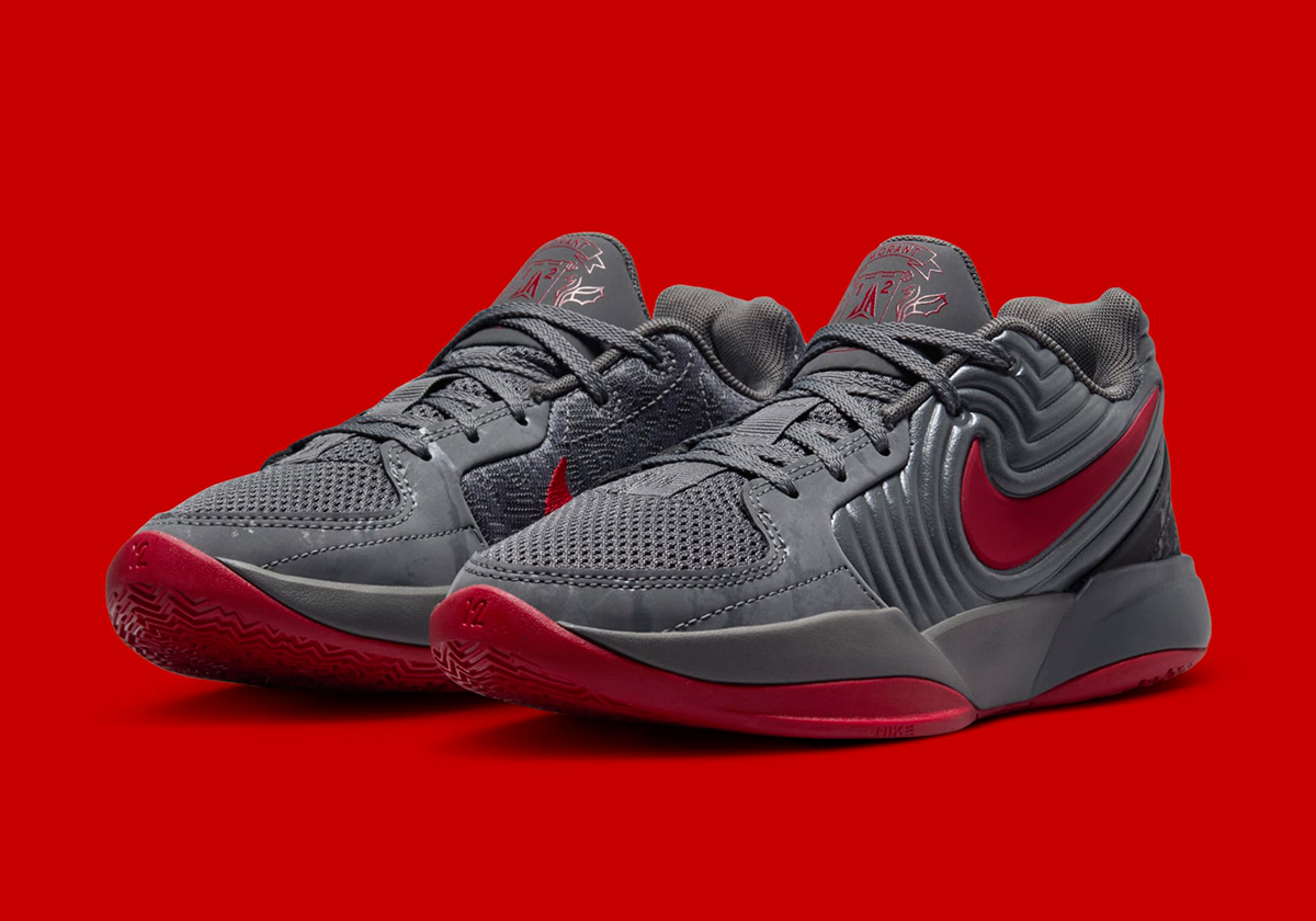 Nike Ja 2 Gs Iron Grey Anthracite Gym Red Fz7304 001 3