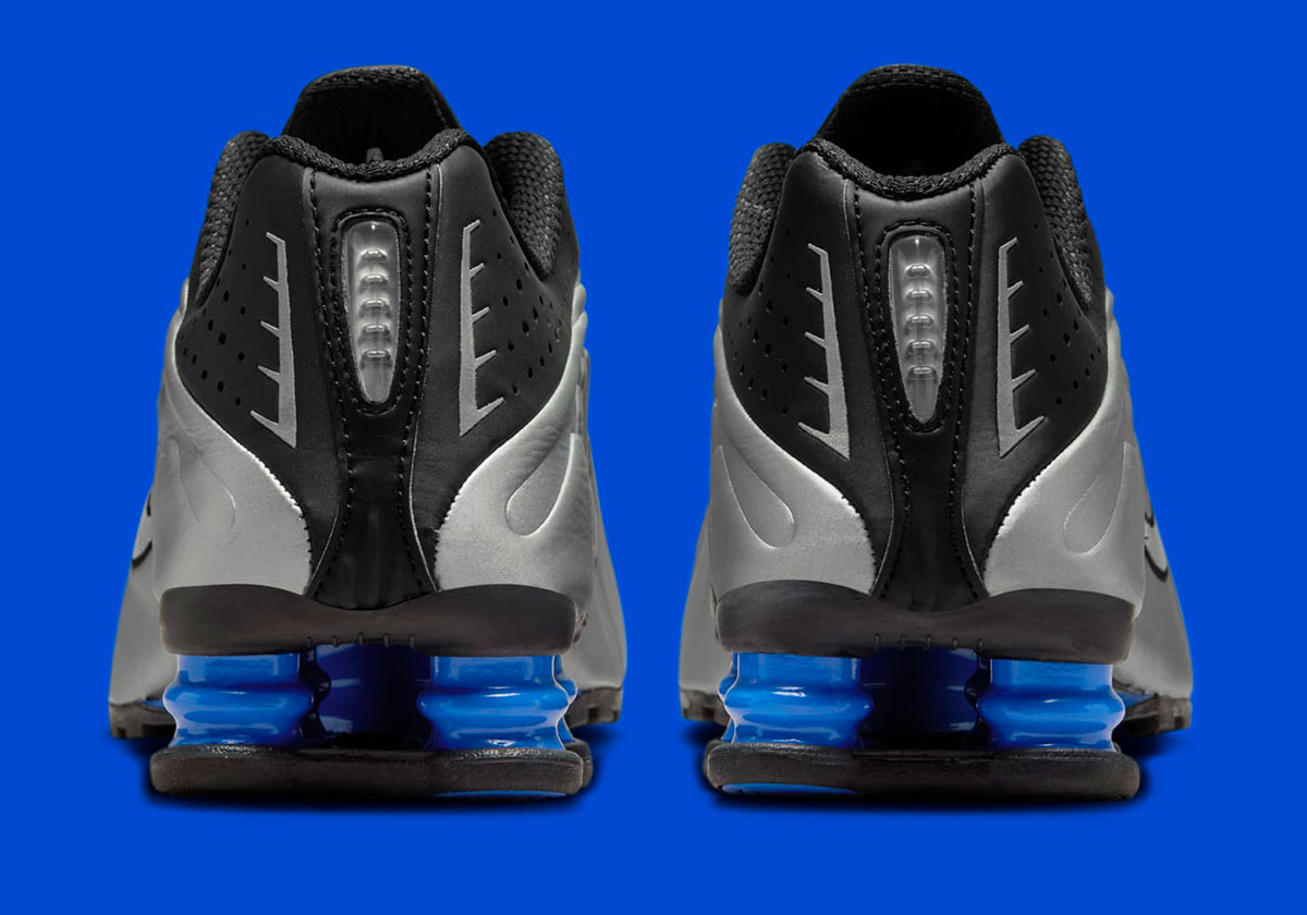 Nike Shox R4 Metallic Silver Black Racer Blue Ar3565 006 4