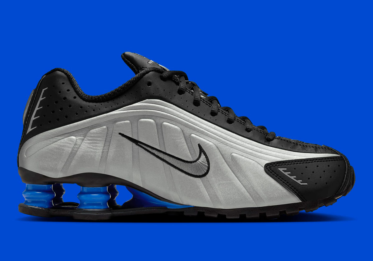 Nike Shox R4 Metallic Silver Black Racer Blue Ar3565 006 7