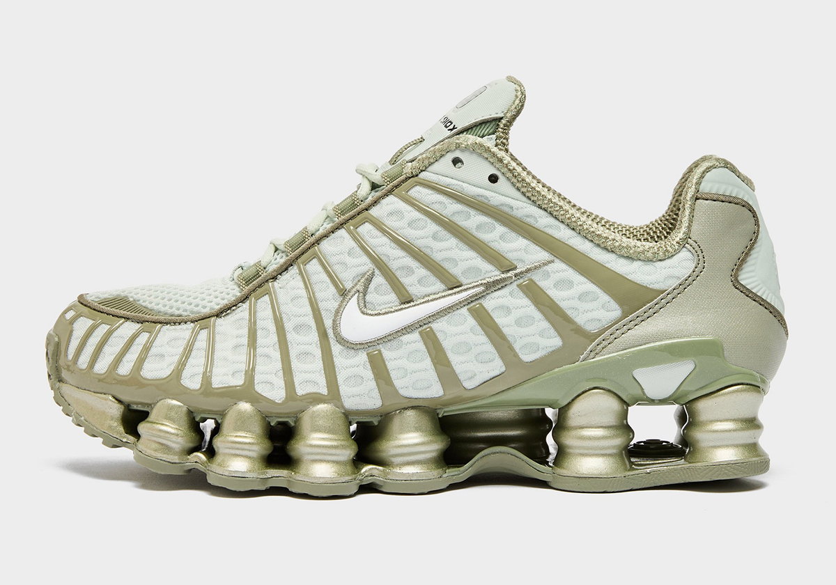 Nike Shox Tl Light Silver White Light Army Ar3566 006 1