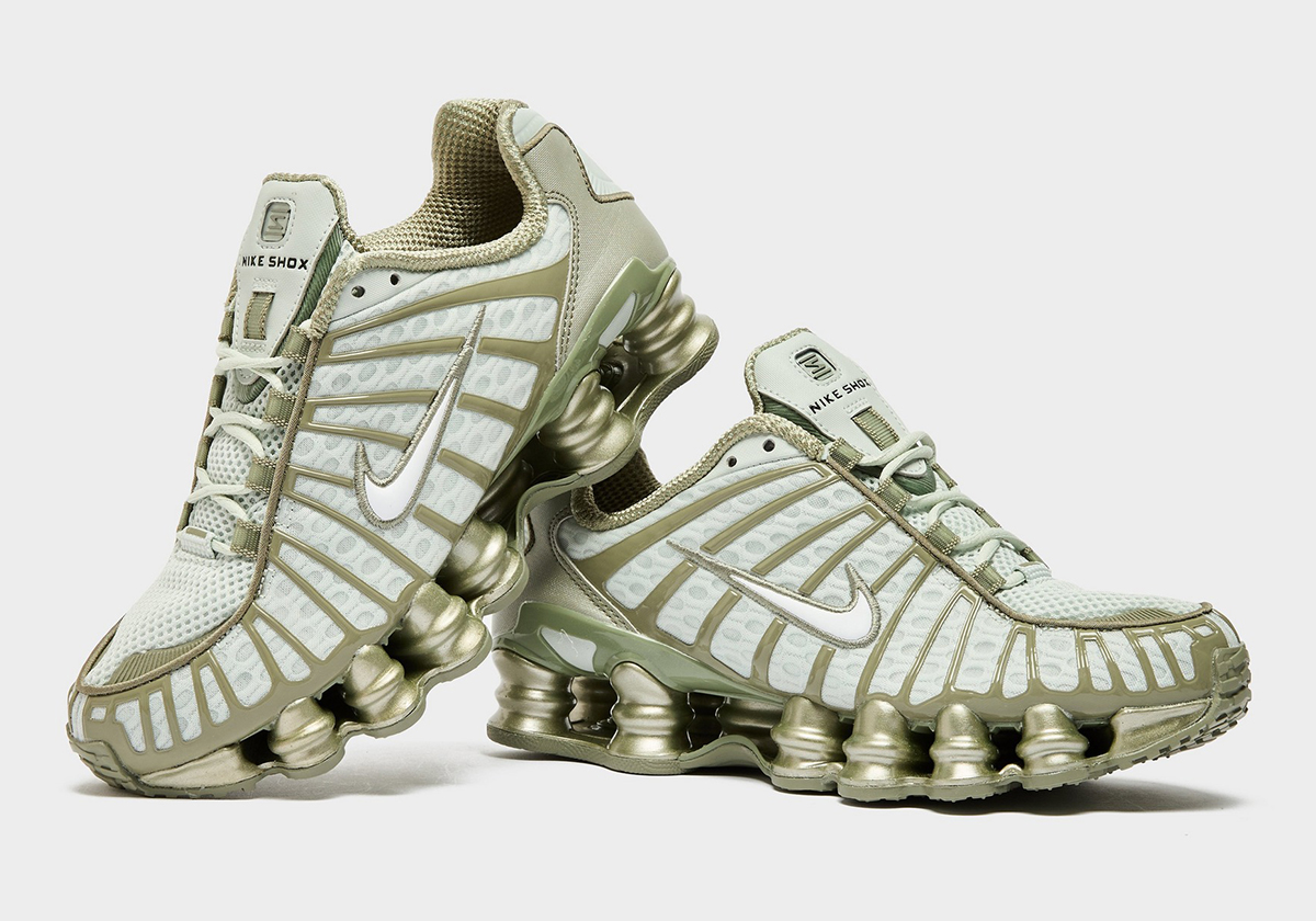 Nike Shox Tl Light Silver White Light Army Ar3566 006 3