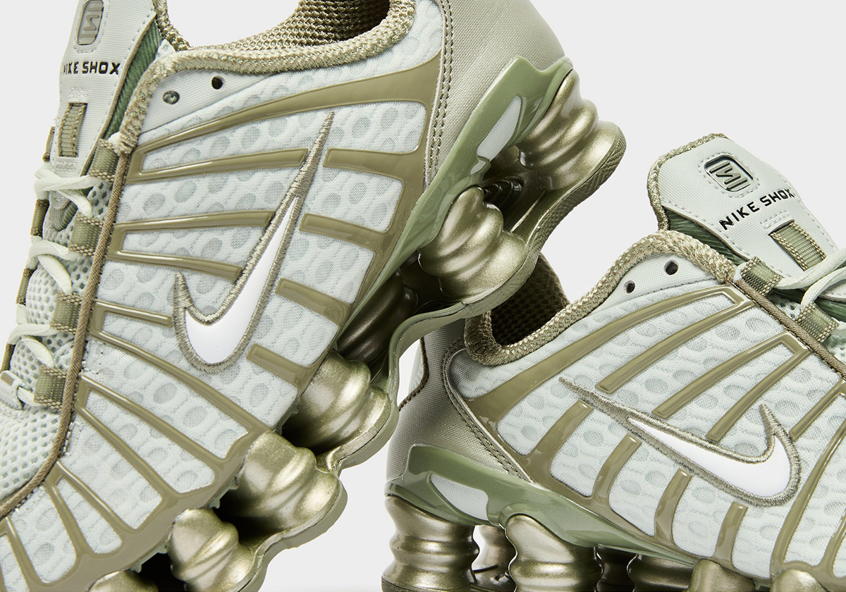 Nike Shox Tl Light Silver White Light Army Ar3566 006 4