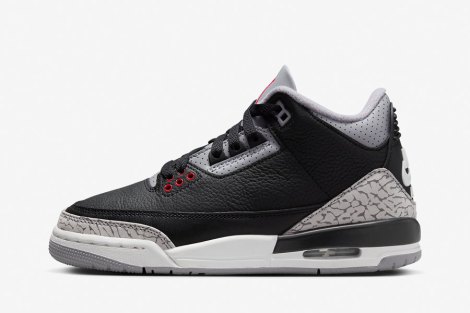 Air Jordan 3 "Black Cement - Grade School"