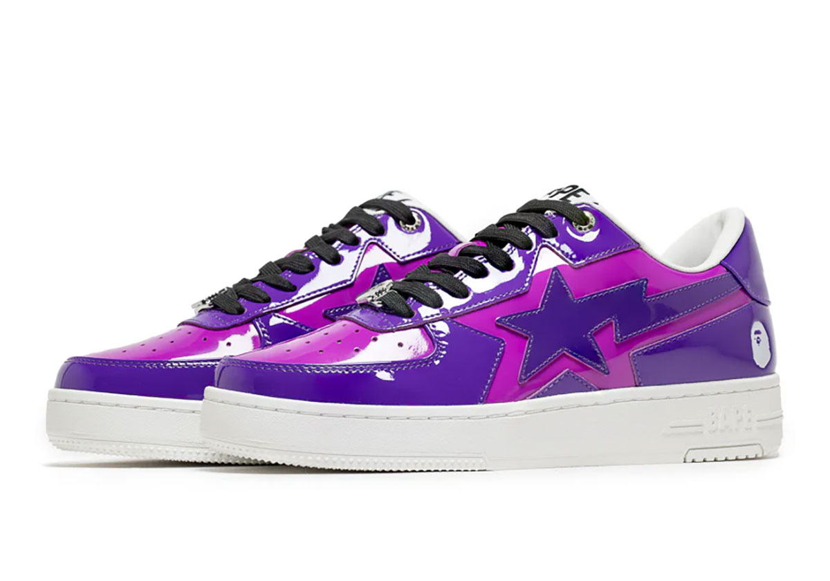 Purple Patent Leather Bape Sta Icon SneakerNews