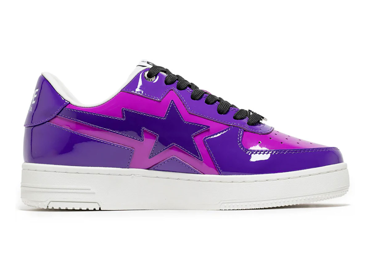 A Bathing Ape Bape Sta Icon Purple Patent Leather 2