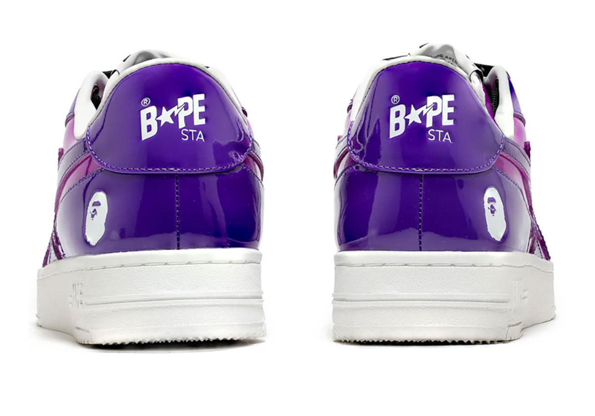 A Bathing Ape Bape Sta Icon Purple Patent Leather 3