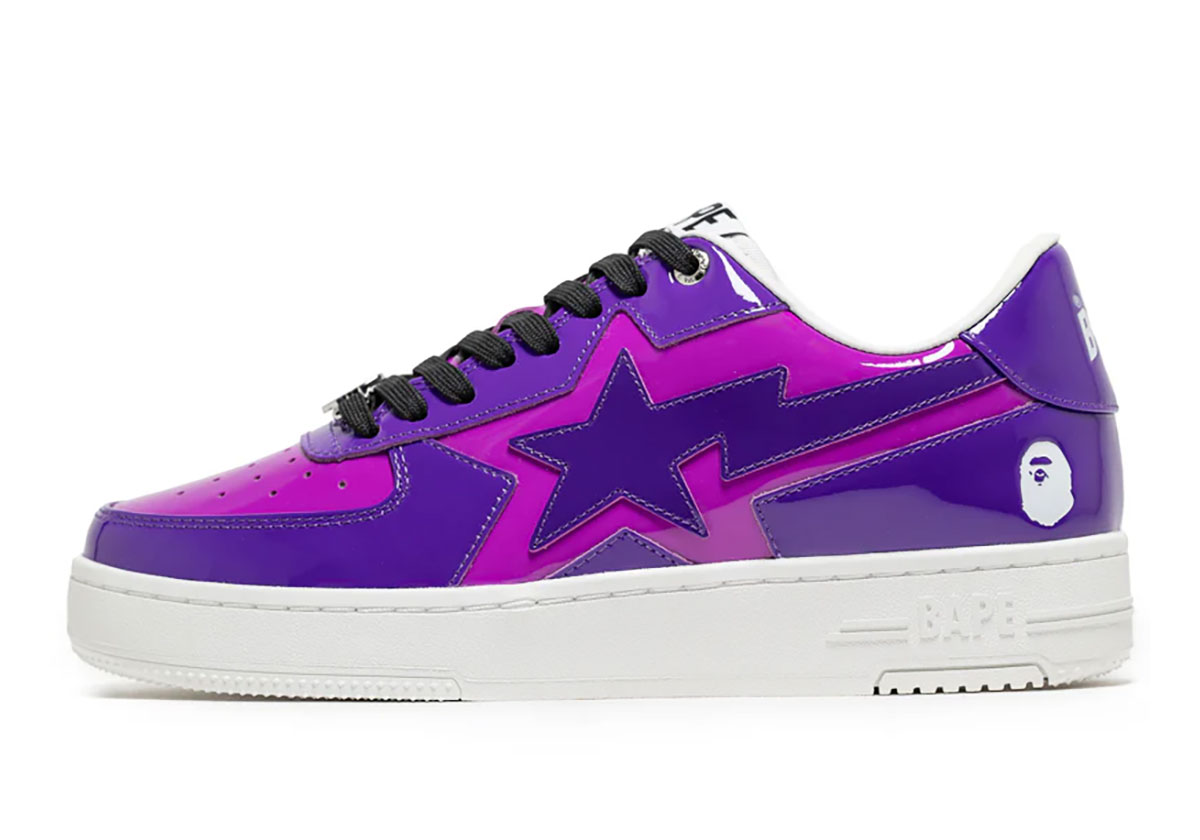 A Bathing Ape Bape Sta Icon Purple Patent Leather 6