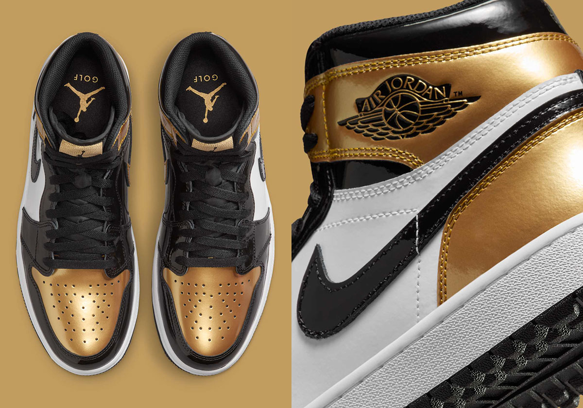 The “Gold Toe” Looms On The Air Jordan 1 High Golf