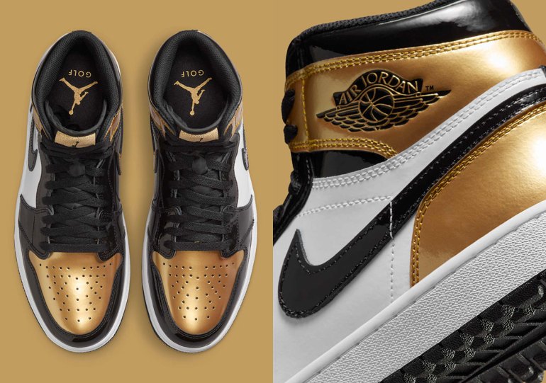 The "Gold Toe" Looms On The Air Jordan 1 High Golf