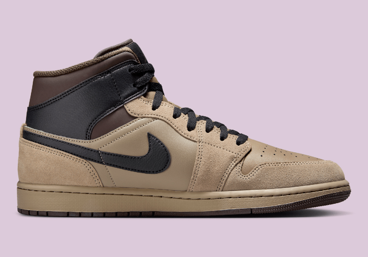 Air Jordan 1 Mid Khaki Baroque Brown HV6422 200 SneakerNews