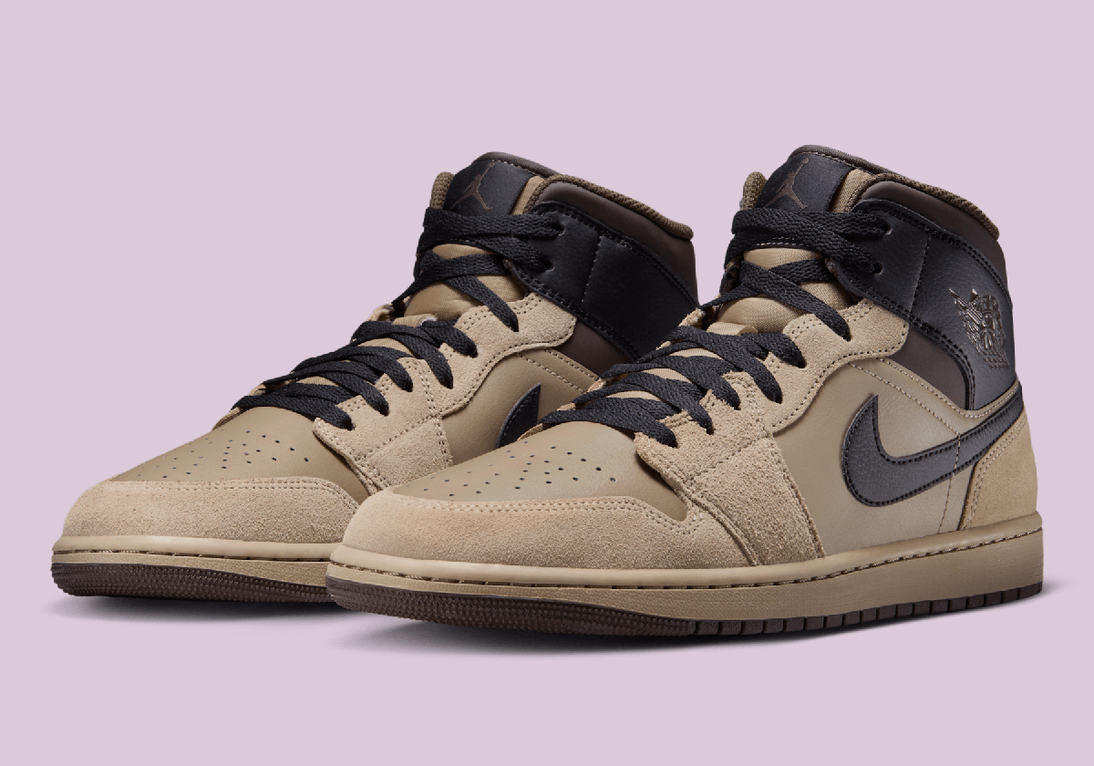 Air Jordan 1 Mid Khaki Baroque Brown HV6422 200 SneakerNews