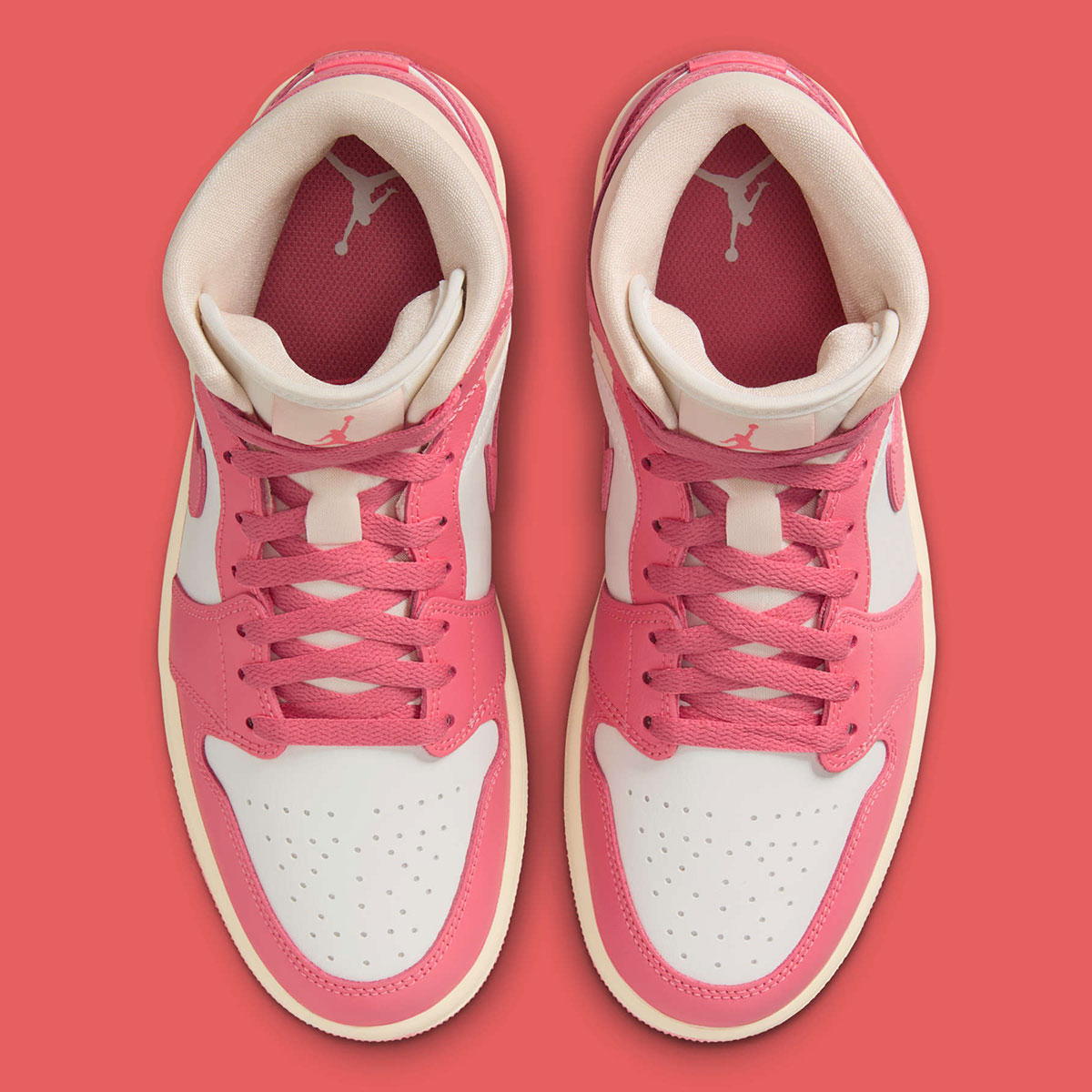 Air Jordan 1 Mid Sail Pink Salt Guava Ice Muslin Bq6472 109 2